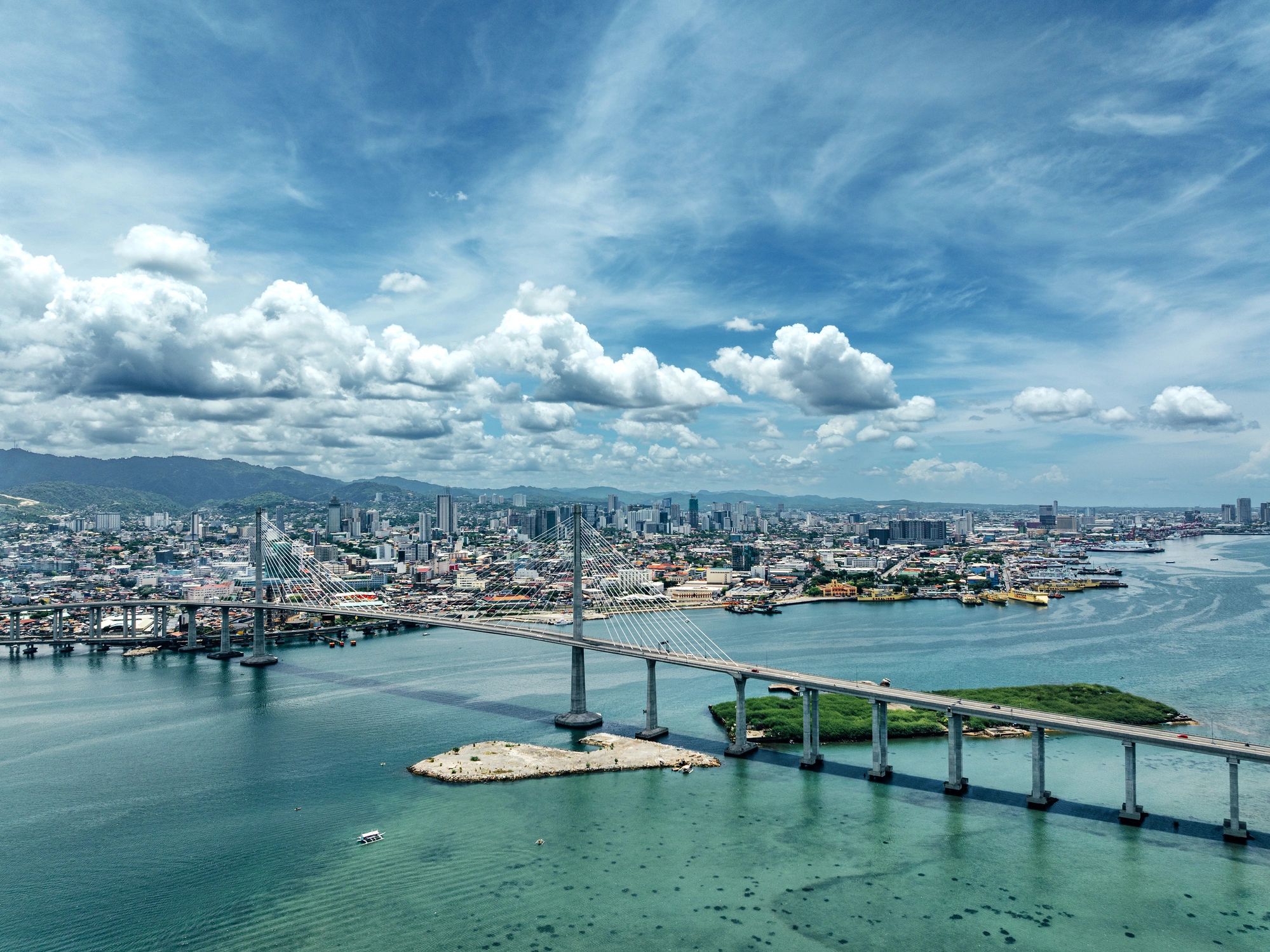 Cargo vessels and port infrastructure representing ship chandling operations